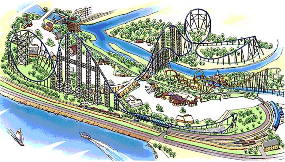 Track layout for Cedar Point's new "giga-coaster" Millennium Force!