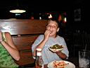 P1010047.jpg: Matt eating Jalapenos at Sticky Fingers